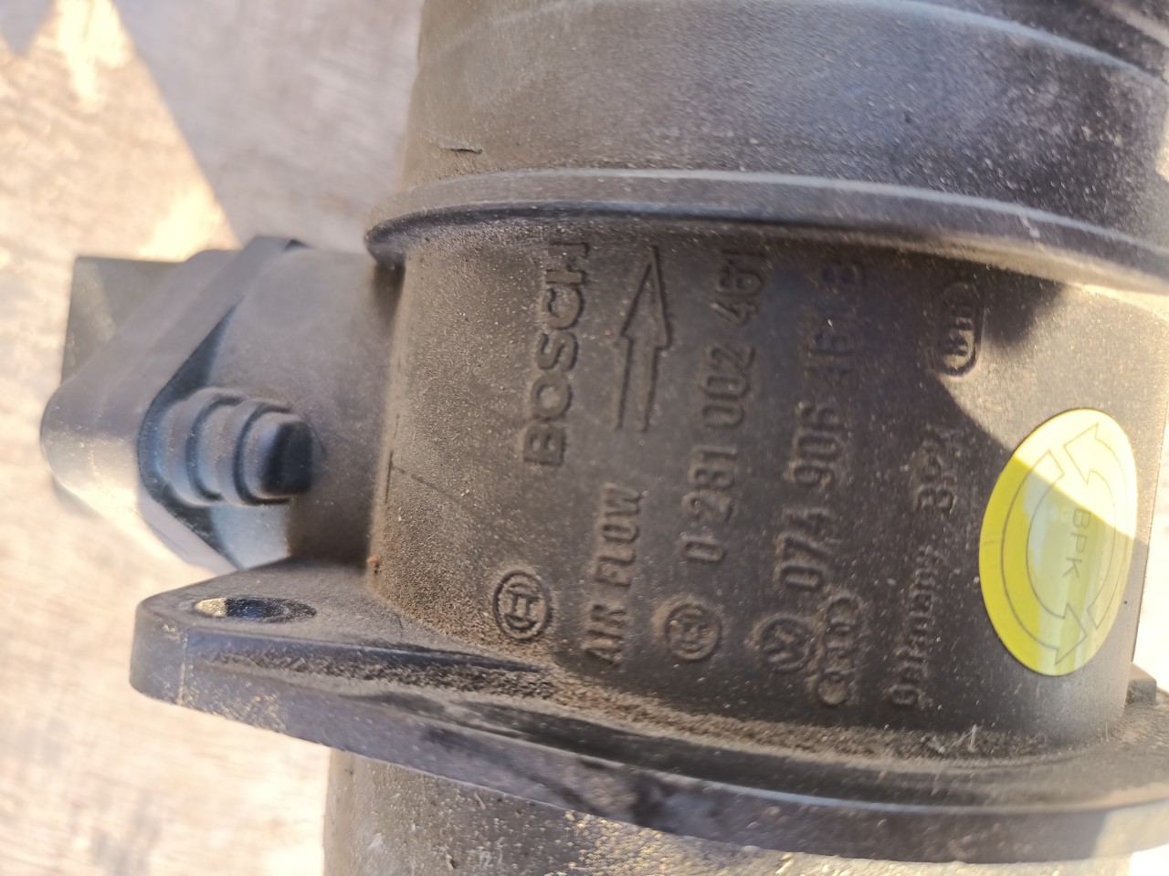 Debitmetru aer  074.906.461.BX    0986.284.107   0281.002.462  - BOSCH.
