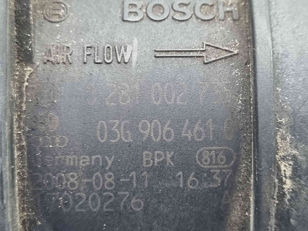Debitmetru aer Audi A4 (8K5, B8) Avant [Fabr 2008-2015] 03G906461 2.0 TDI CAGA 105KW / 140CP 2.0 TDI CAGA 105KW / 140CP