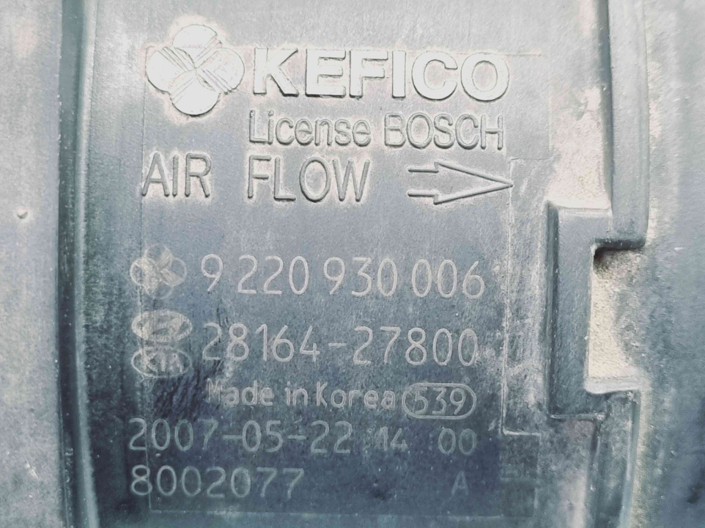 Debitmetru aer KIA Carens III (LD) [Fabr 2006-2012] 28164-27800 9220930006 2.2 D4EB114KW / 155CP