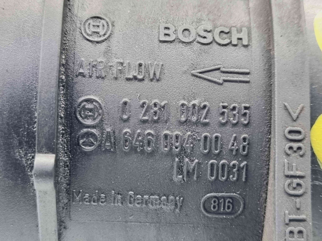 Debitmetru aer Mercedes Clasa CLK (C209) [Fabr 2002-2009] A6460940048 0281002535 2.2 CDI 646966 2.2 CDI 646966 80KW / 109CP
