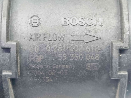 Debitmetru aer Opel Astra H [Fabr 2004-2009] 55350048 0281002618 1.7 TDCI Z17DTH74KW / 100CP 1.7 TDC...