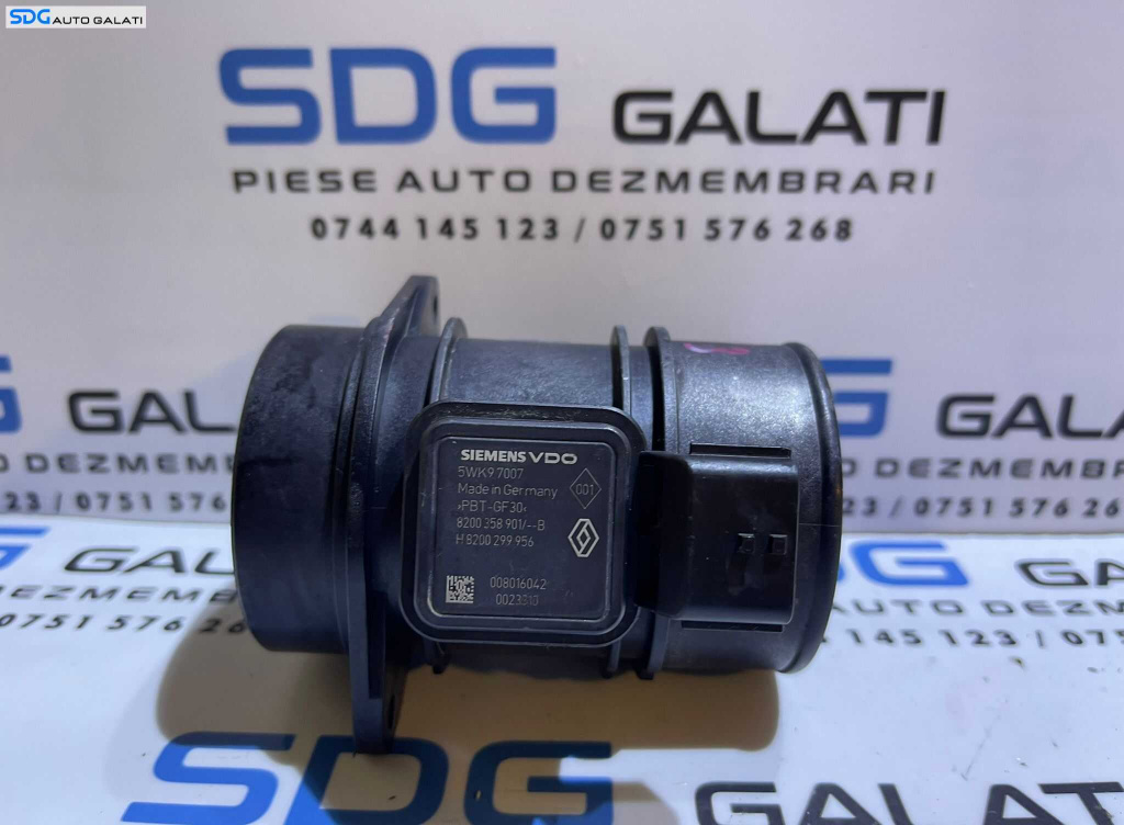 Debitmetru Aer Renault Modus 1.5 DCI 2004 - 2012 Cod 8200358901 8200358901B H8200299956 8200299956 5WK97007 (cod compatibil 22680-00QAA 22680-BC400) [B3512]