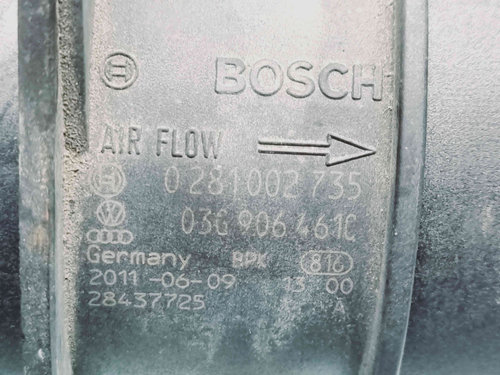 Debitmetru aer Seat Exeo (3R2) [Fabr 2008-2013] 03G906461C 2.0 TDI CAGA 105KW / 143CP 2.0 TDI CAGA 1...