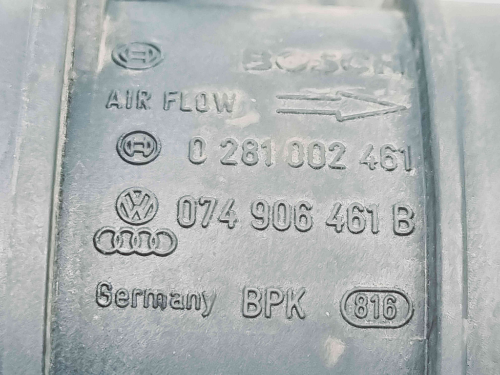 Debitmetru aer Volkswagen Touran (1T1, 1T2) [Fabr 2003-2010] 074906461B 0281002461 2.0 TDI BMP103KW /