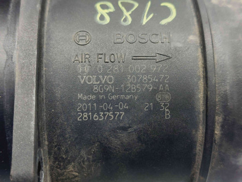 Debitmetru aer Volvo XC90 [Fabr 2002-2014] 0281002972 / 30785472 2.4 D5244T 151KW / 205CP