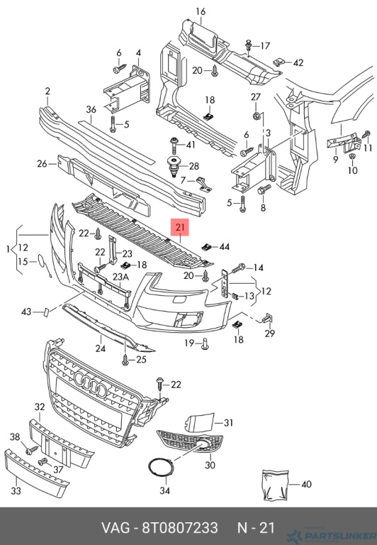 Deflector difuzor bara fata Audi A5 (8T3) Sportback Coupe 2009