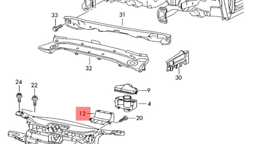 Deflector filtru aer Volkswagen Touran (1T) Monovolum 2006 1.9 TDI OEM 1T0805971A