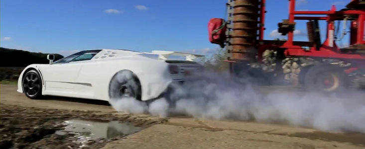 Demonstratie de forta la bordul unui Bugatti EB110 SuperSport