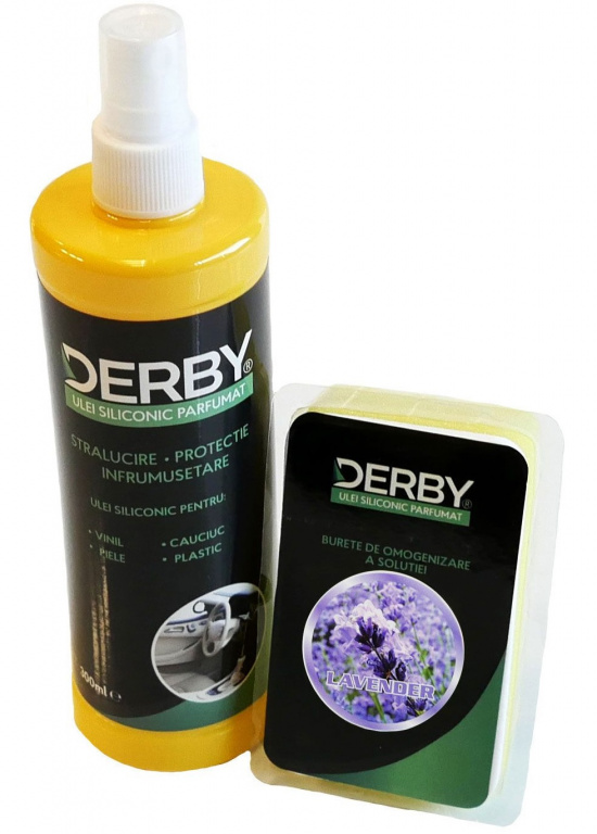 Derby Ulei Siliconic Parfumat Pentru Bord + Burete Lavanda 300ML DBUS108