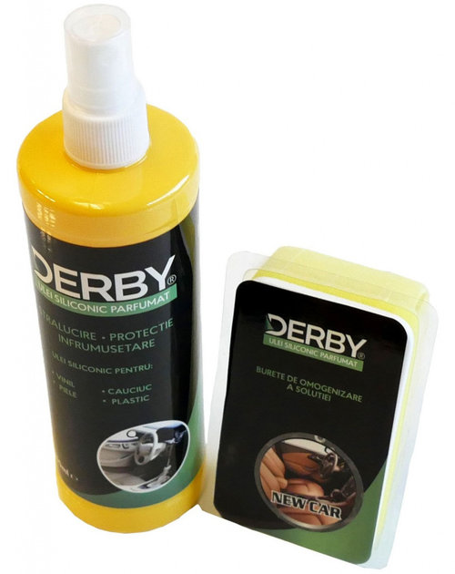 Derby Ulei Siliconic Parfumat Pentru Bord + Burete New Car 300ML I4371