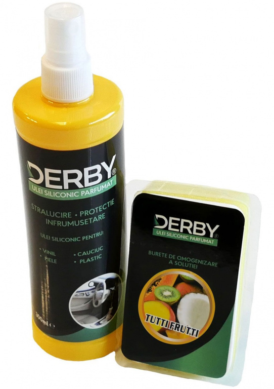 Derby Ulei Siliconic Parfumat Pentru Bord + Burete Tutti Fruti 300ML DBUS105