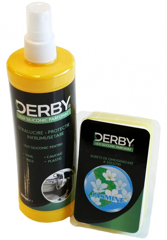 Derby Ulei Siliconic Parfumat Pentru Bord + Burete Iasomie 300ML DBUS107
