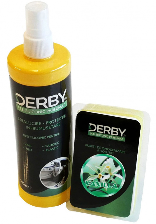 Derby Ulei Siliconic Parfumat Pentru Bord + Burete Vanilie 300ML DBUS115