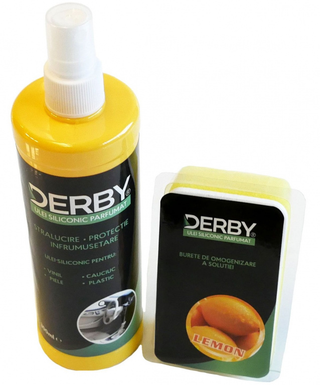 Derby Ulei Siliconic Parfumat Pentru Bord + Burete Lamaie 300ML I4369