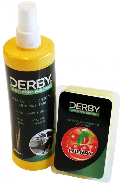 Derby Ulei Siliconic Parfumat Pentru Bord + Burete Cirese 300ML DBUS106