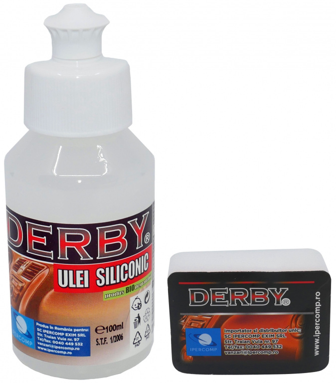 Derby Ulei Siliconic Pentru Bord + Burete Alb 100ML 03828