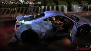Dezastru la SEMA 2014: Un Ferrari 458 tunat este lovit de un Monster Jeep