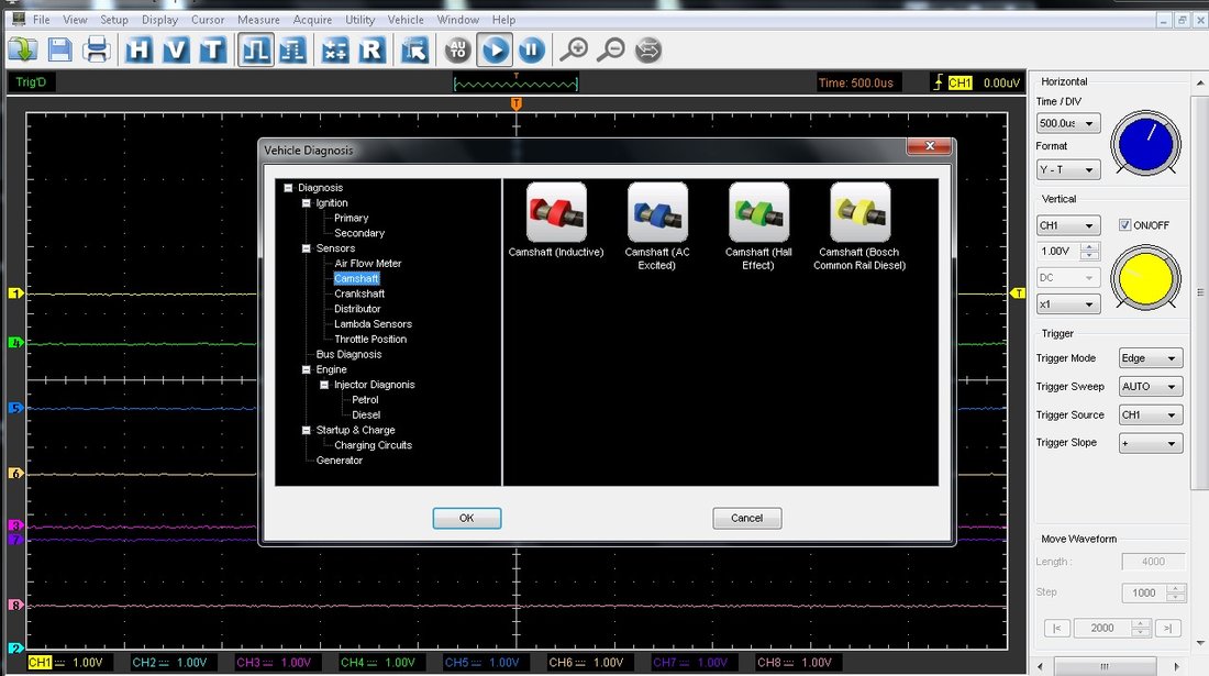 Diagnoza auto Osciloscop Hantek 1008C 8 canale