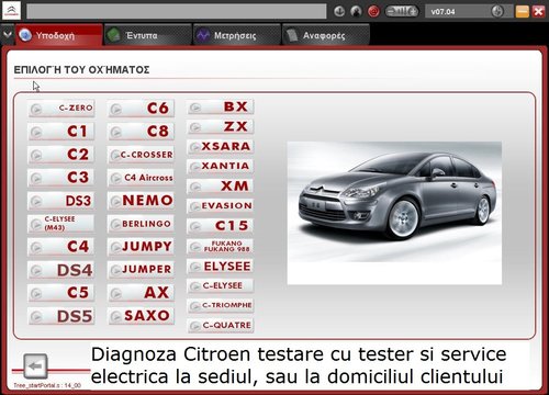 Diagnoza CITROEN Testare Tester Auto