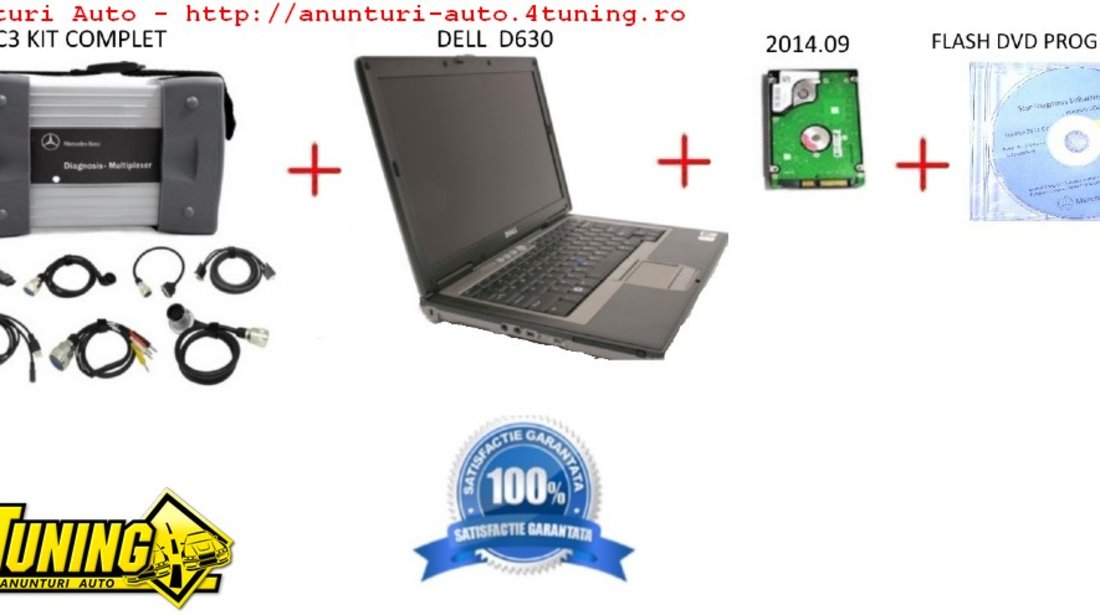 Diagnoza completa Mercedes STAR C3 LAPTOP HDD  FULL