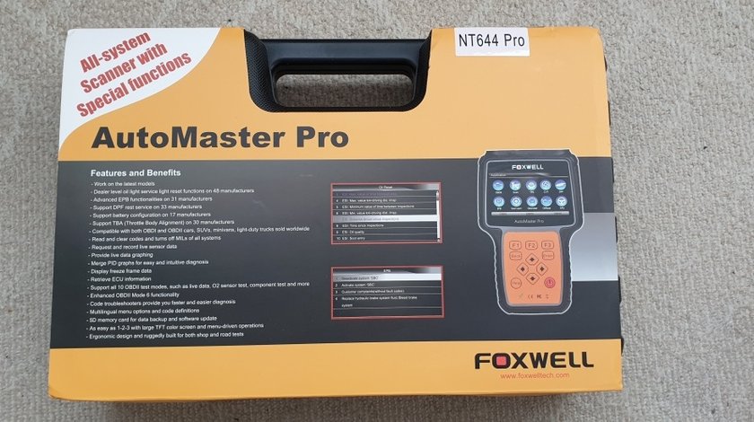 Diagnoza Foxwell NT644 AutoMaster PRO Full + EPB+Oil Service+DPF+TBA/TPS+BRT