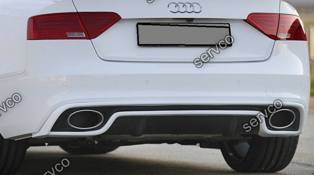 Difuzor adaos buza bara spate Audi A5 Coupe Cabrio Sline S5 Rieger 2012-2015 v11