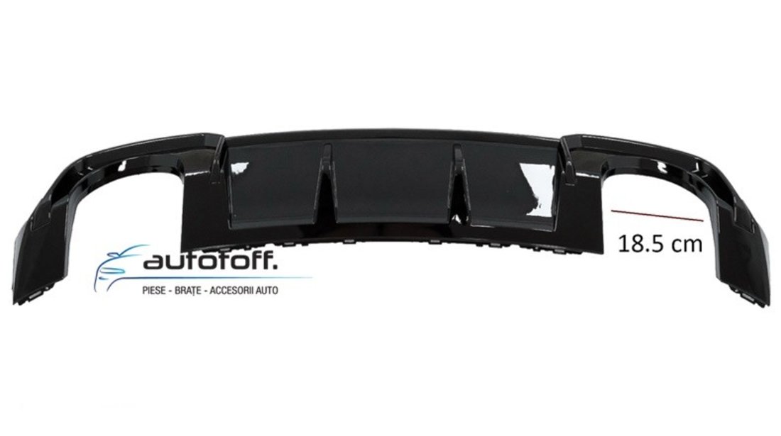 Difuzor bara spate Audi A3 8V Facelift (16-19) RS3 Design Black