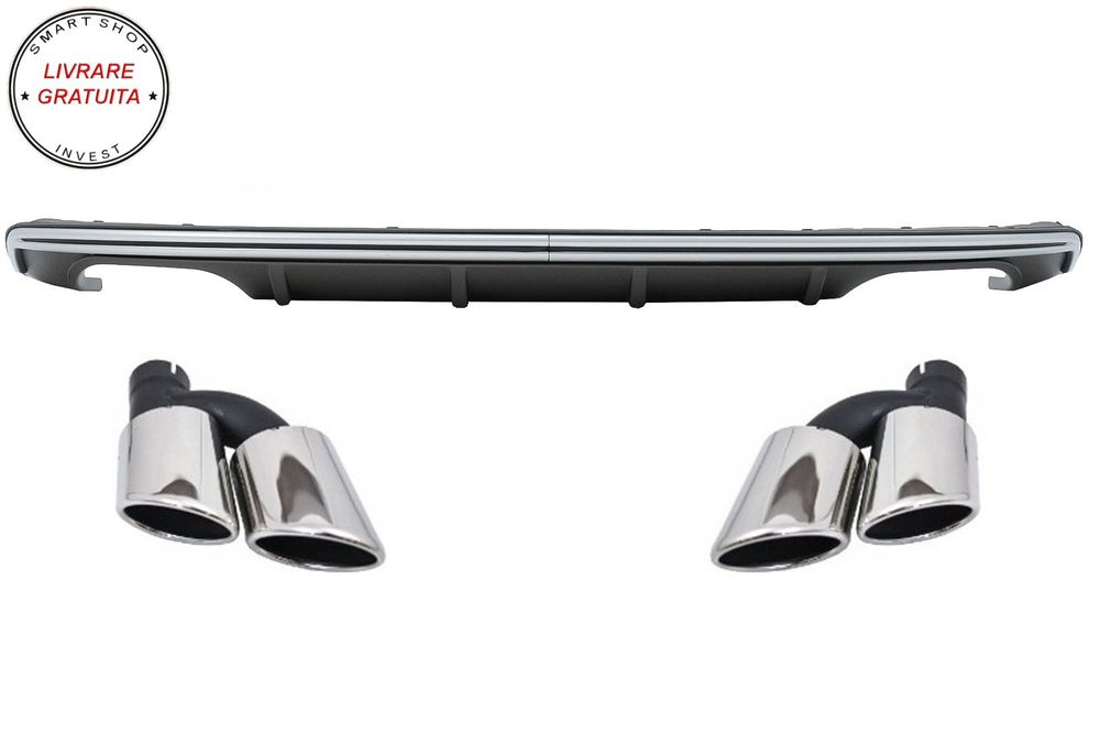 Difuzor Bara Spate Audi A3 8V Hatchback Sportback (2012-2015) S3 Design cu Ornament- livrare gratuita