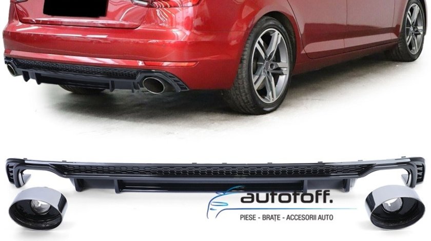 Difuzor bara spate Audi A4 B9 8W (15-19) Negru lucios