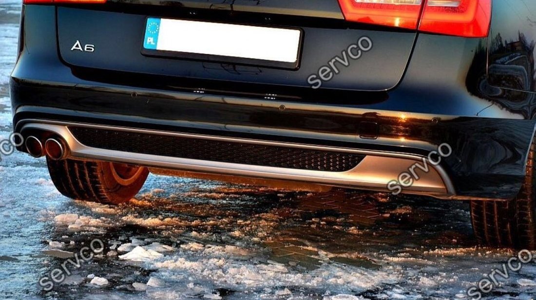 Difuzor Bara Spate Audi A6 4G C7 (2012-2015) S-Line S6 Evacuare stanga v2