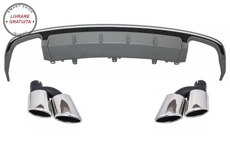 Difuzor Bara Spate Audi A6 4G Facelift (2015-2018) si Tobe Ornament S6 Design- livrare gratuita