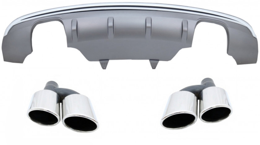 Difuzor Bara Spate AUDI Q5 8R Facelift Evacuare Dubla (13-16) pentru Bara Standard