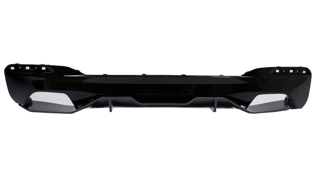 Difuzor Bara Spate compatibil cu BMW 5 Series G30 G38 G31 (2016-2019) 540 M Design Negru&Carbon Look
