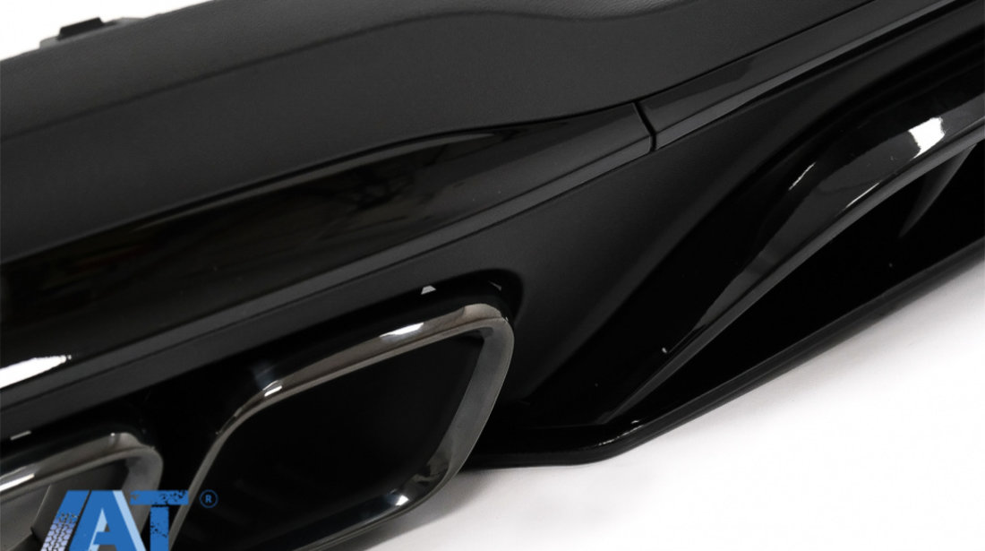 Difuzor Bara Spate compatibil cu Mercedes GLC X253 SUV (2020+) GLC63 Evacuare Negre Night Package Design