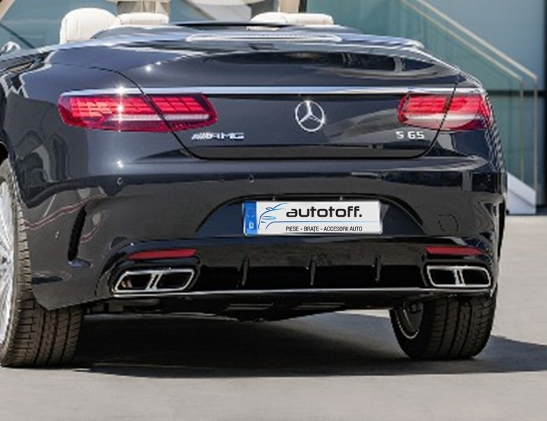 Difuzor Bara Spate Compatibil Cu S-Coupe C217 A217 Chrome/Full Black (2014-2017)