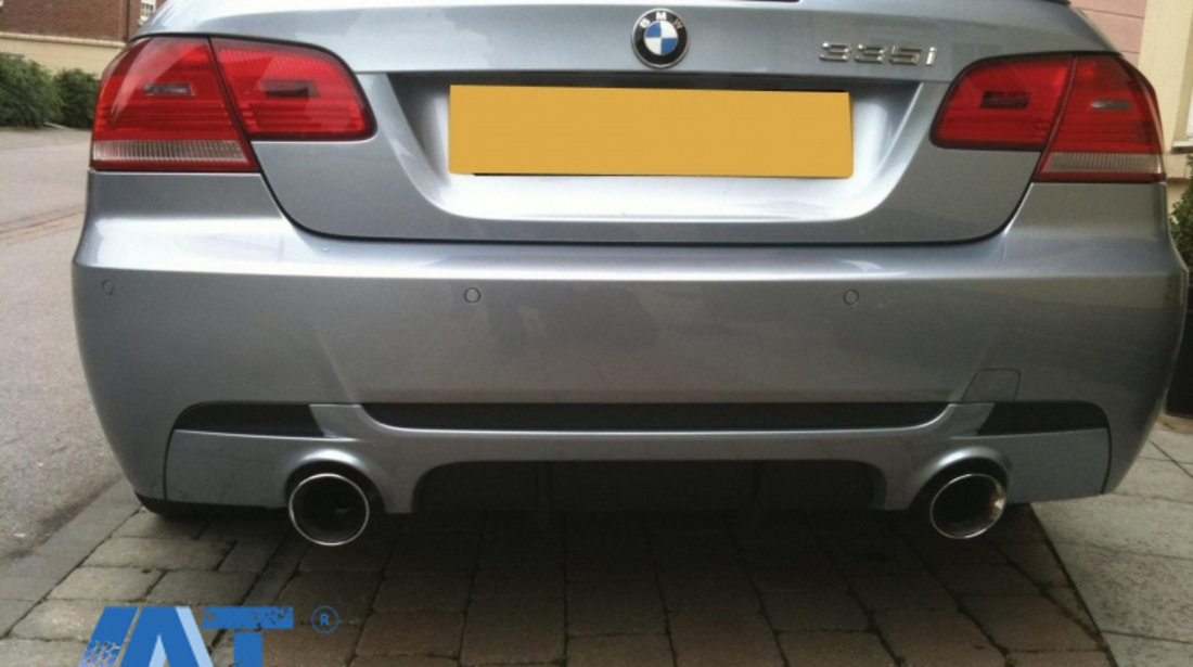 Difuzor Bara Spate Cu Evacuare Dubla compatibil cu BMW 3 Series E92 E93 (2006-2013) M Design