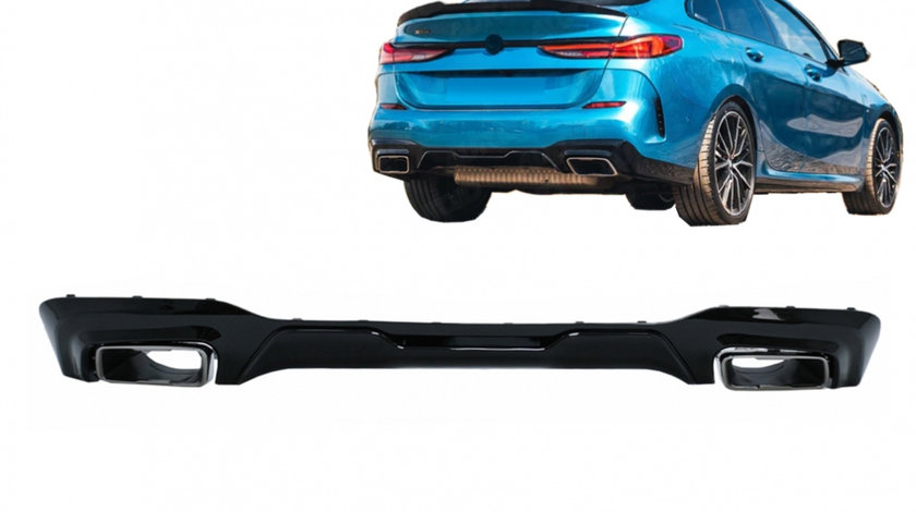 Difuzor Bara Spate cu Evacuare Dubla Crom compatibil cu BMW 2 Series F44 Gran Coupé (2020-up) M235I Design RDBMF44MS