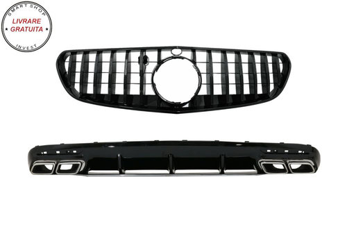 Difuzor Bara Spate cu Grila Neagra Centrala Fata Mercedes S-Class C217 Coupe (2014- livrare gratuita