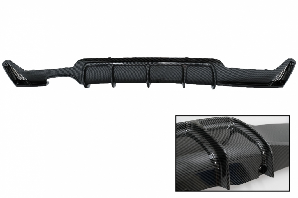 Difuzor Bara Spate Cu O Singura Evacuare compatibil cu BMW 4 Series F32 F33 F36 (2013-2019) Coupe Cabrio M Performance Design Carbon Film Coating RDBMF32MPCF