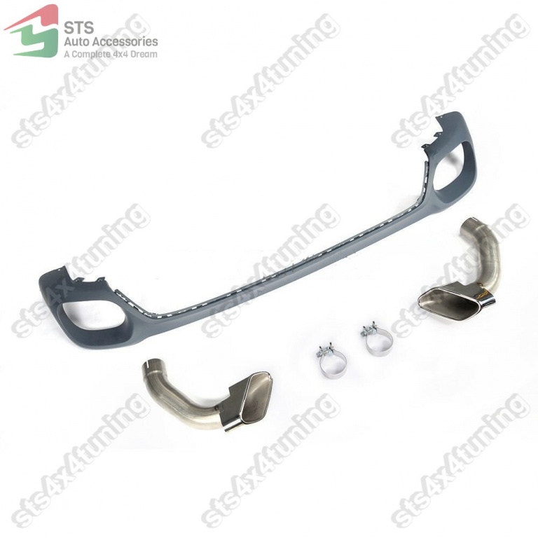 DIFUZOR BARA SPATE CU ORNAMENT TOBA BMW X6 F16 2015-2019 [M-TECH DESIGN]