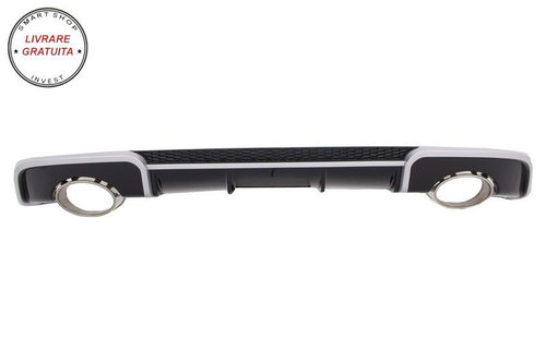 Difuzor Bara Spate cu Ornamente evacuare Audi A3 8V Hatchback Sportback (2012-2015- livrare gratuita