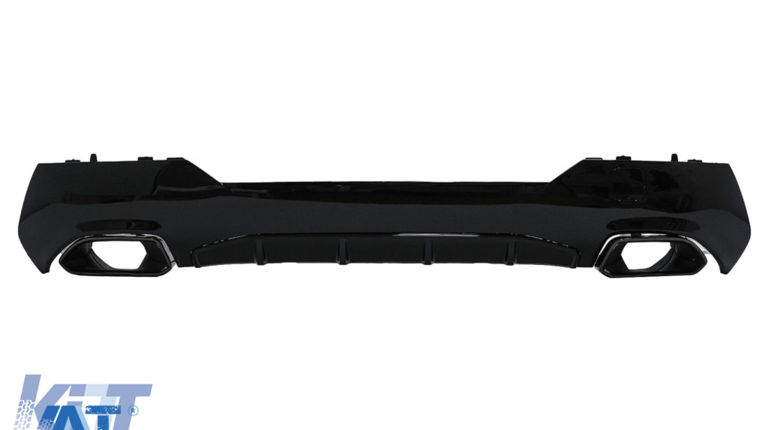 Difuzor Bara Spate cu Ornamente Evacuare Negre compatibil cu BMW 4 Series G22 G23 M Sport (2020-up) M440i Design