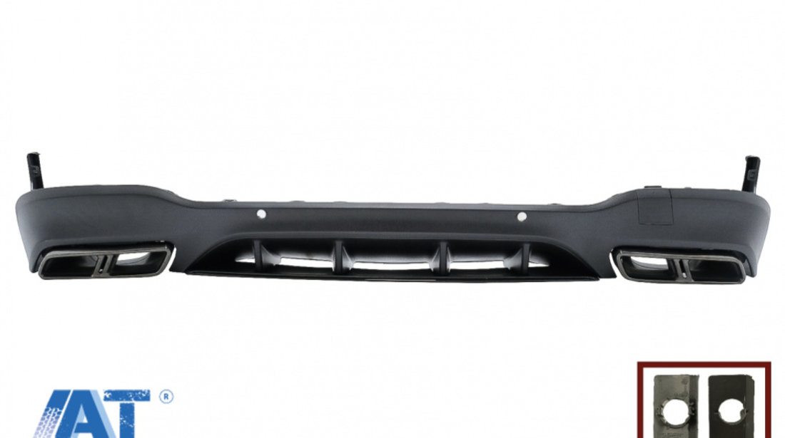 Difuzor Bara Spate cu Ornamente Negre compatibil cu Mercedes GLC X253 SUV (2015-07.2019) Night Package Design