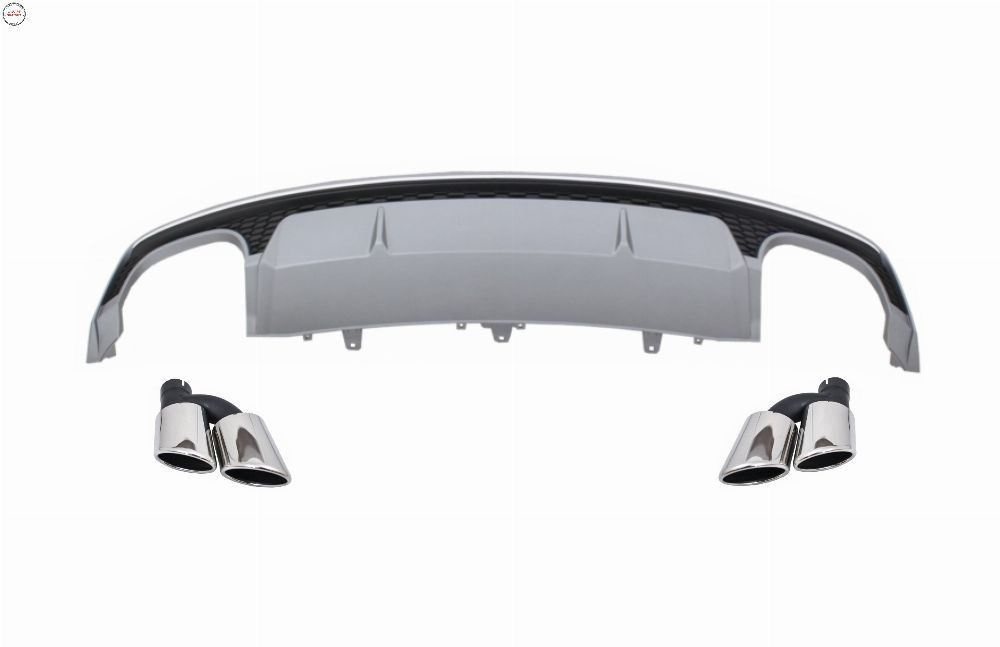 Difuzor Bara Spate cu Ornamente toba Audi A7 4G Facelift (2015-2018) S7 Design- livrare gratuita