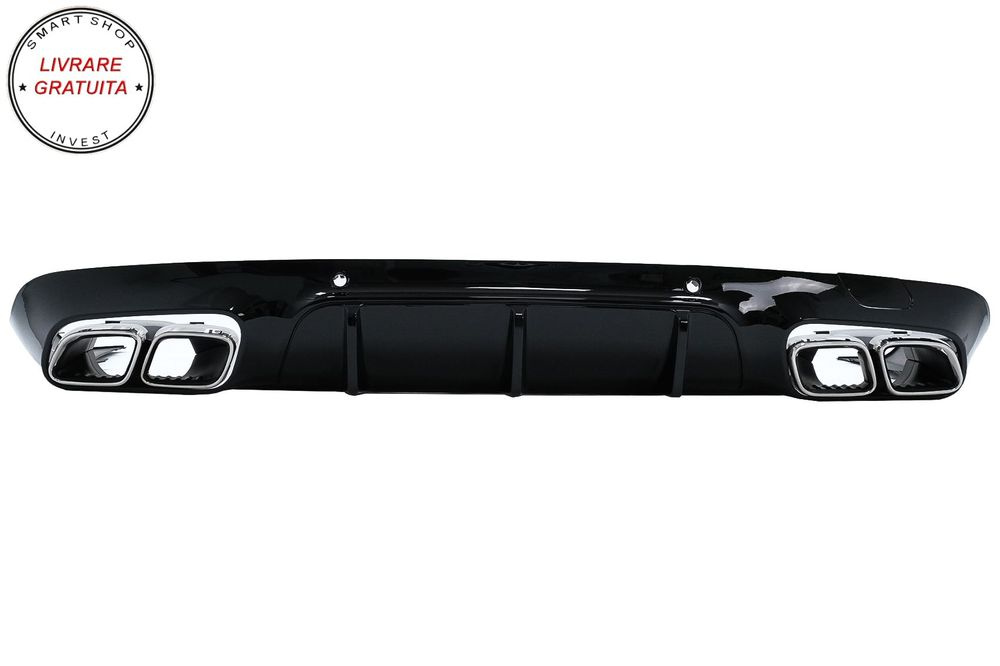 Difuzor Bara Spate cu Ornamente toba Mercedes CLS-Class C257 Sport Line (2018+) CL- livrare gratuita