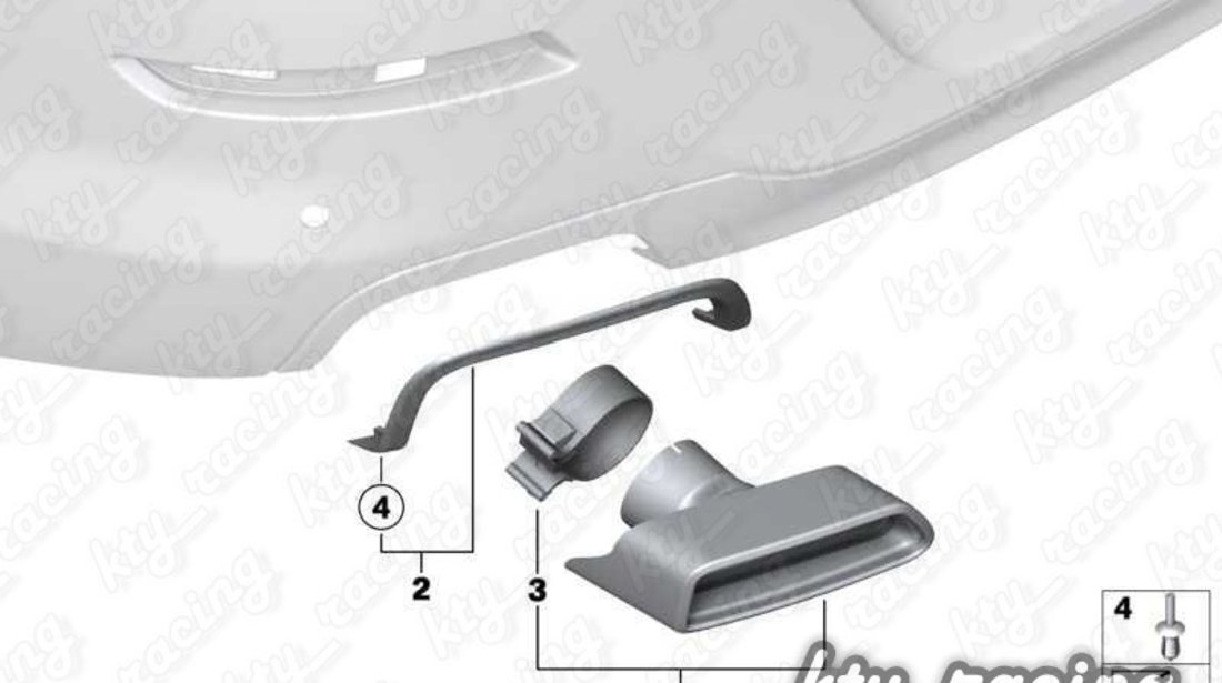 Difuzor bara spate esapament dublu BMW seria 5 6 F06 F10 F11 F12 F13