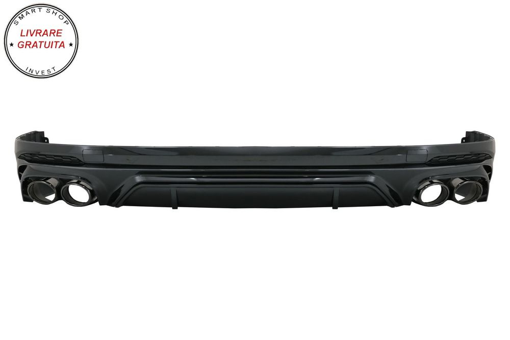 Difuzor Bara Spate Evacuare Dubla Audi Q5 SUV FY (2018-2020) si Evacuare Negre- livrare gratuita