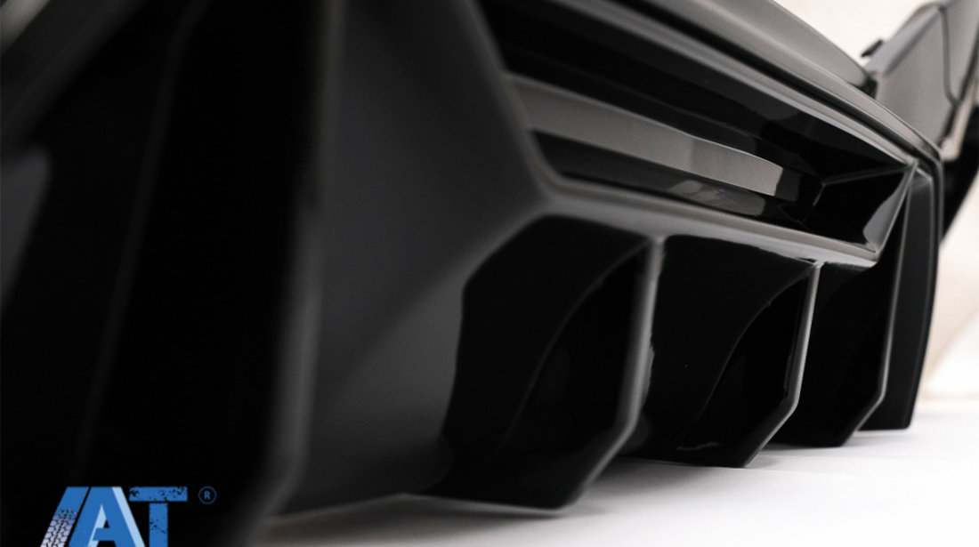 Difuzor Bara Spate Evacuare Dubla Negru Lucios compatibil cu BMW Seria 1 F20 F21 LCI (2015-2019) Competition Design
