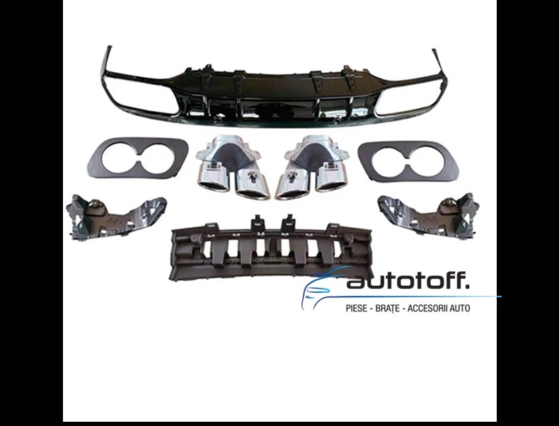 Difuzor bara spate Mercedes C-Class C205 A205 AMG Line (14-20) Chrome Look