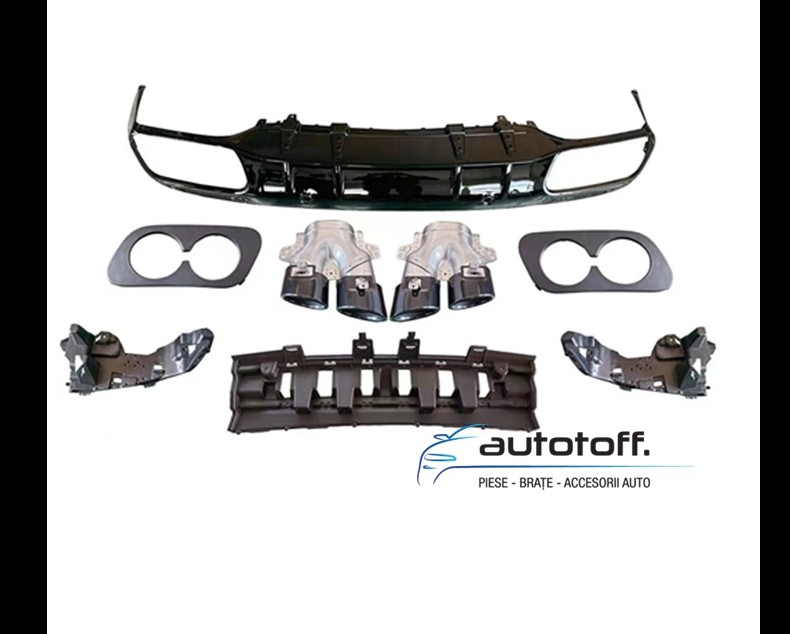 Difuzor bara spate Mercedes C-Class C205 A205 AMG Line (14-20) Black Look